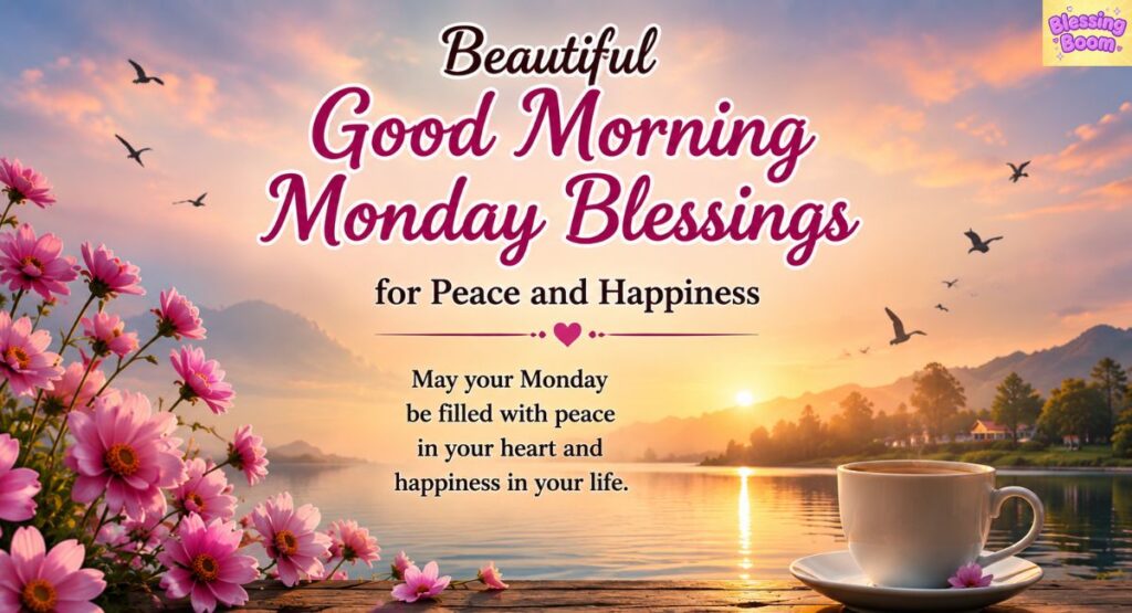 Beautiful Good Morning Monday Blessings for Peace and Happiness