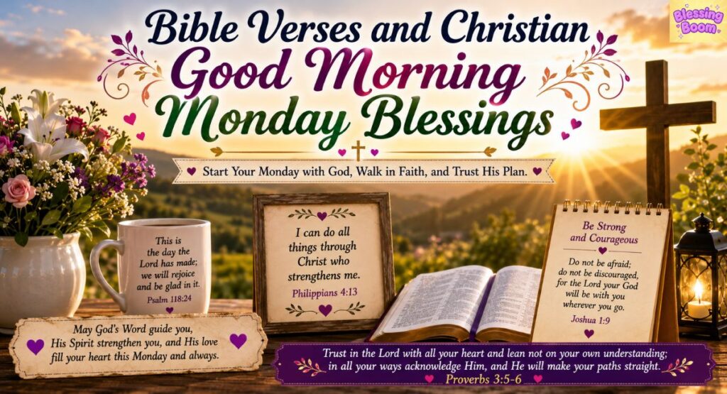 Bible Verses and Christian Good Morning Monday Blessings