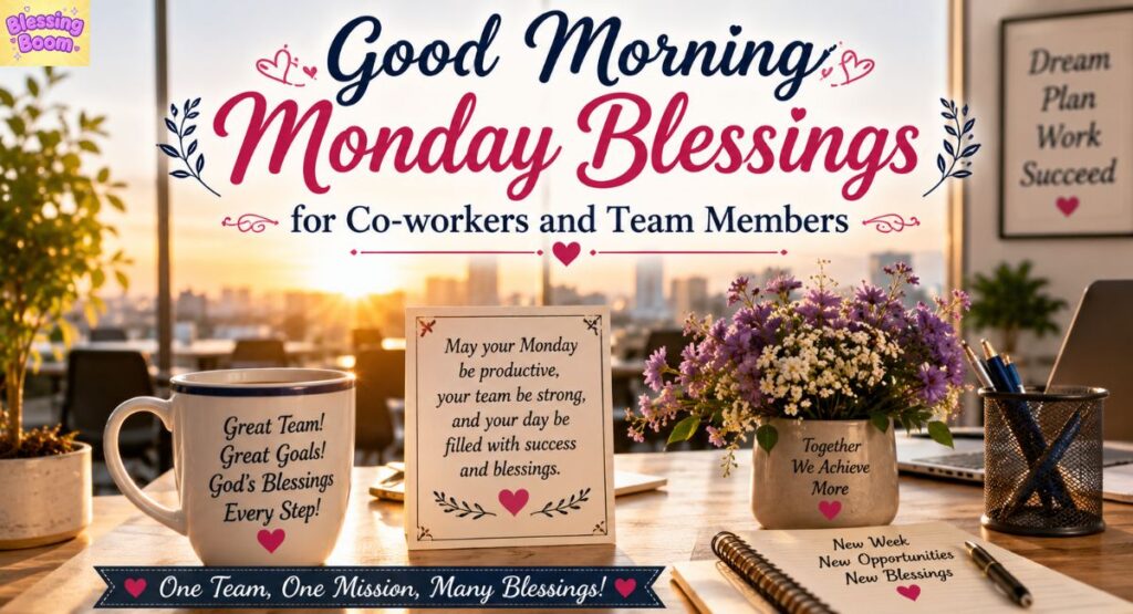 Good Morning Monday Blessings for Co-workers and Team Members
