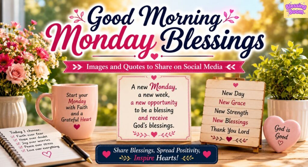 Good Morning Monday Blessings Images and Quotes to Share on Social Media