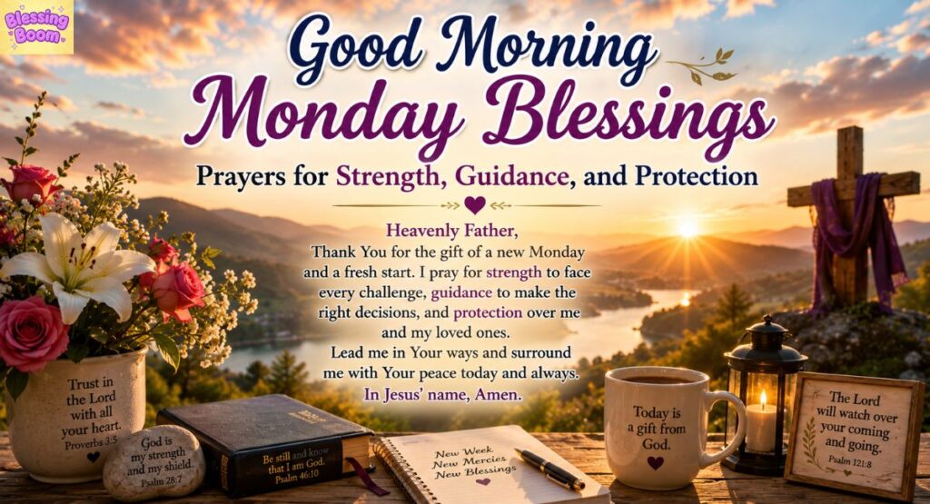 Good Morning Monday Blessings Prayers for Strength, Guidance, and Protection