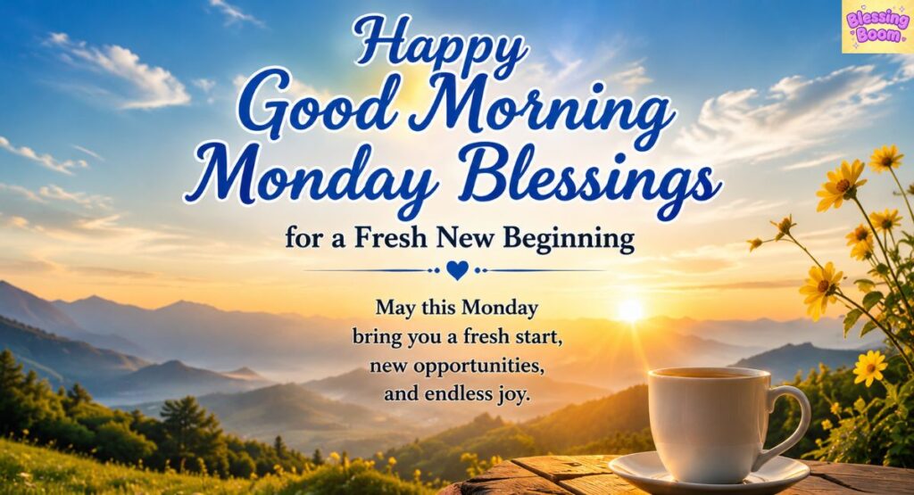 Happy Good Morning Monday Blessings for a Fresh New Beginning