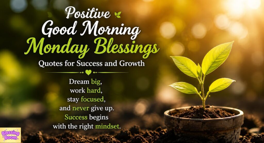 Positive Good Morning Monday Blessings Quotes for Success and Growth
