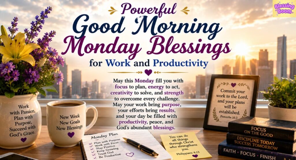 Powerful Good Morning Monday Blessings for Work and Productivity