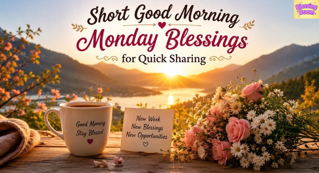 Short Good Morning Monday Blessings for Quick Sharing