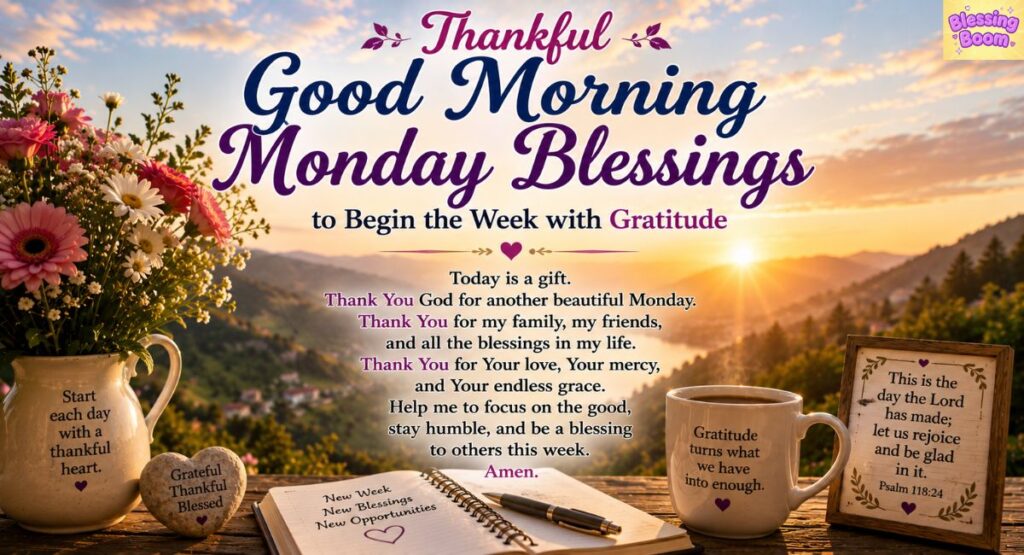 Thankful Good Morning Monday Blessings to Begin the Week with Gratitude