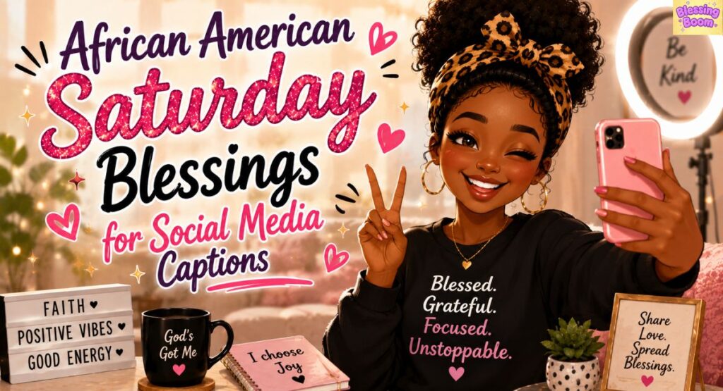African American Saturday Blessings for Social Media Captions