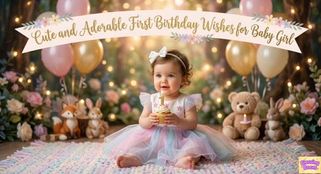 Cute and Adorable First Birthday Wishes for Baby Girl