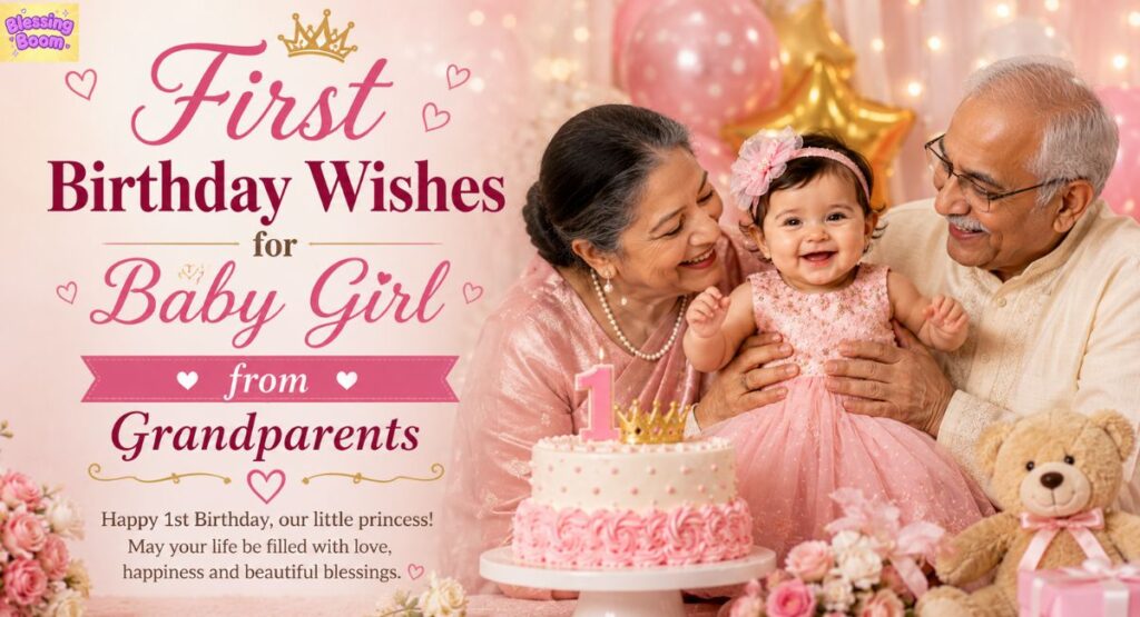 First Birthday Wishes for Baby Girl from Grandparents