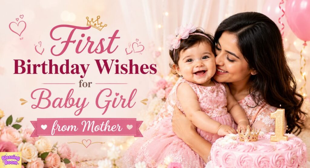 First Birthday Wishes for Baby Girl from Mother