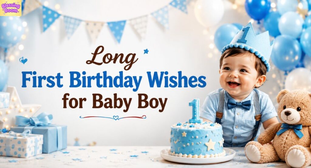 Long First Birthday Wishes for Baby Boy