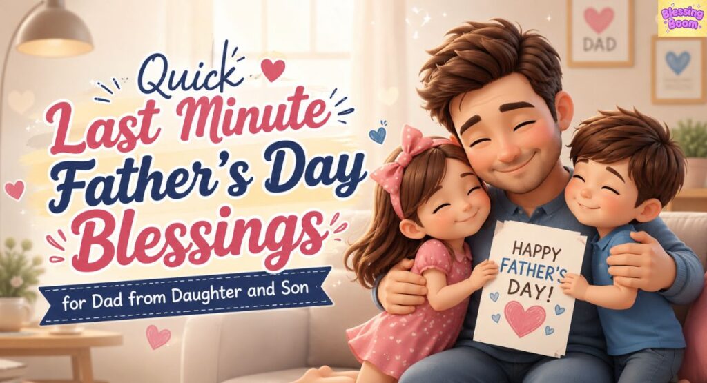 Quick Last Minute Fathers Day Blessings and prayers for Dad from Daughter and Son