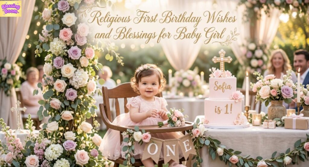 Religious First Birthday Wishes and Blessings for Baby Girl