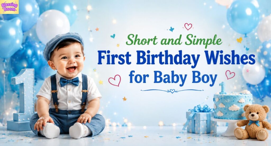 Short and Simple First Birthday Wishes for Baby Boy