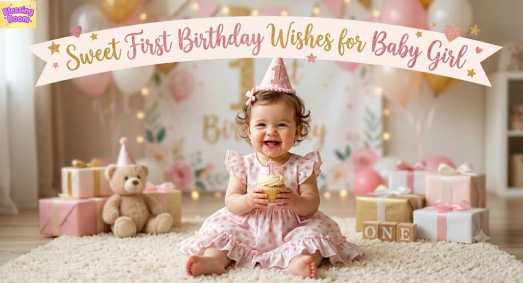 Sweet First Birthday Wishes for Baby Girl