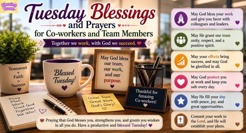Tuesday Blessings and Prayers for Co-workers and Team Members