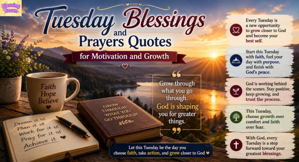 Tuesday Blessings and Prayers Quotes for Motivation and Growth