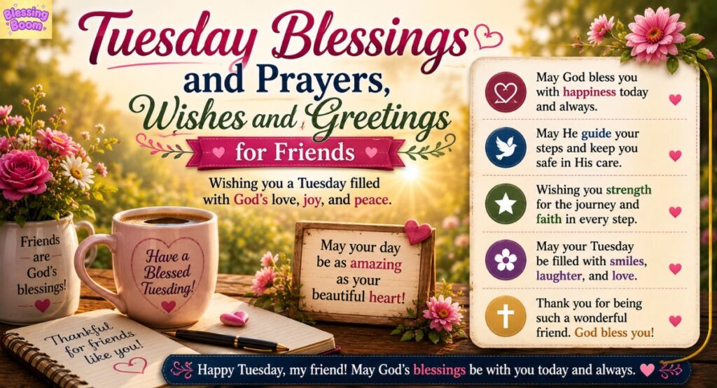 Tuesday Blessings and Prayers, Wishes and Greetings for Friends