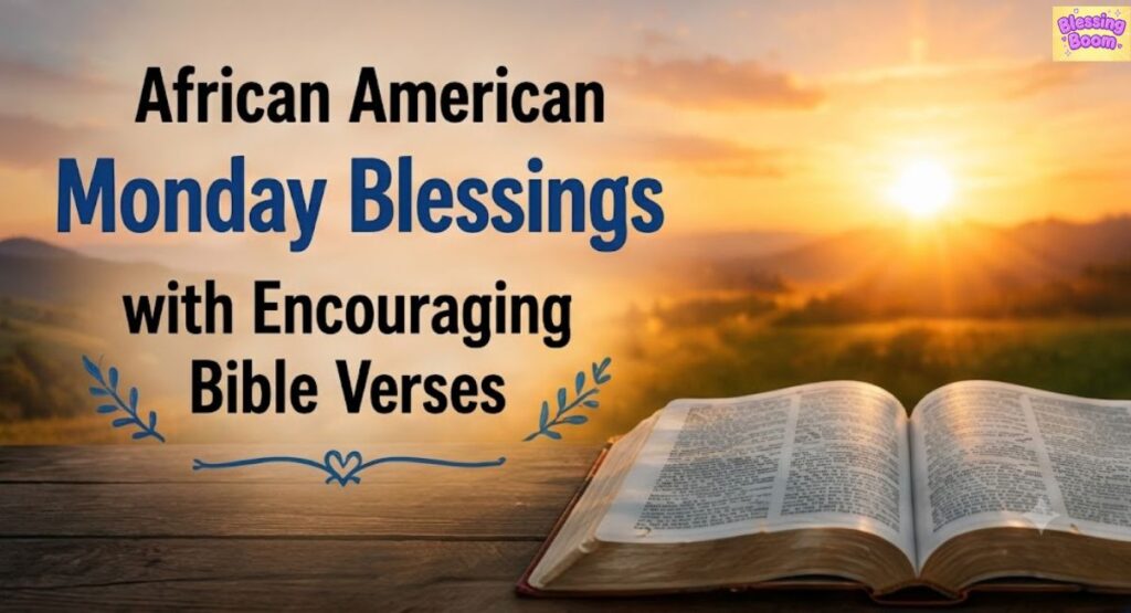 African American Monday Blessings with Encouraging Bible Verses